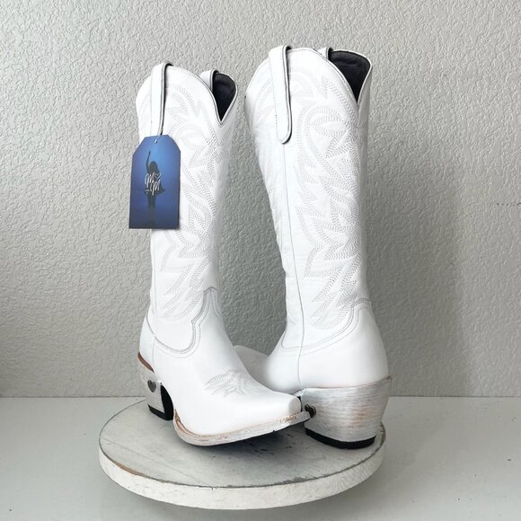 Lane boots Shoes - Lane MEGAN MORONEY Cowboy Boots Smokeshow Womens 9 White Western Cowgirl Tall